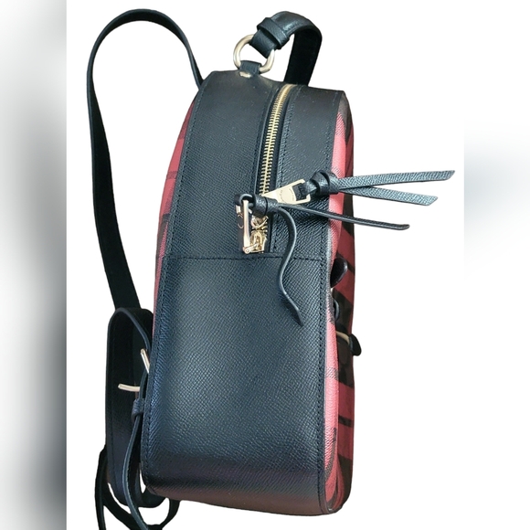 Coach Jordyn Backpack Red Plaid Signature - Picture 9 of 11